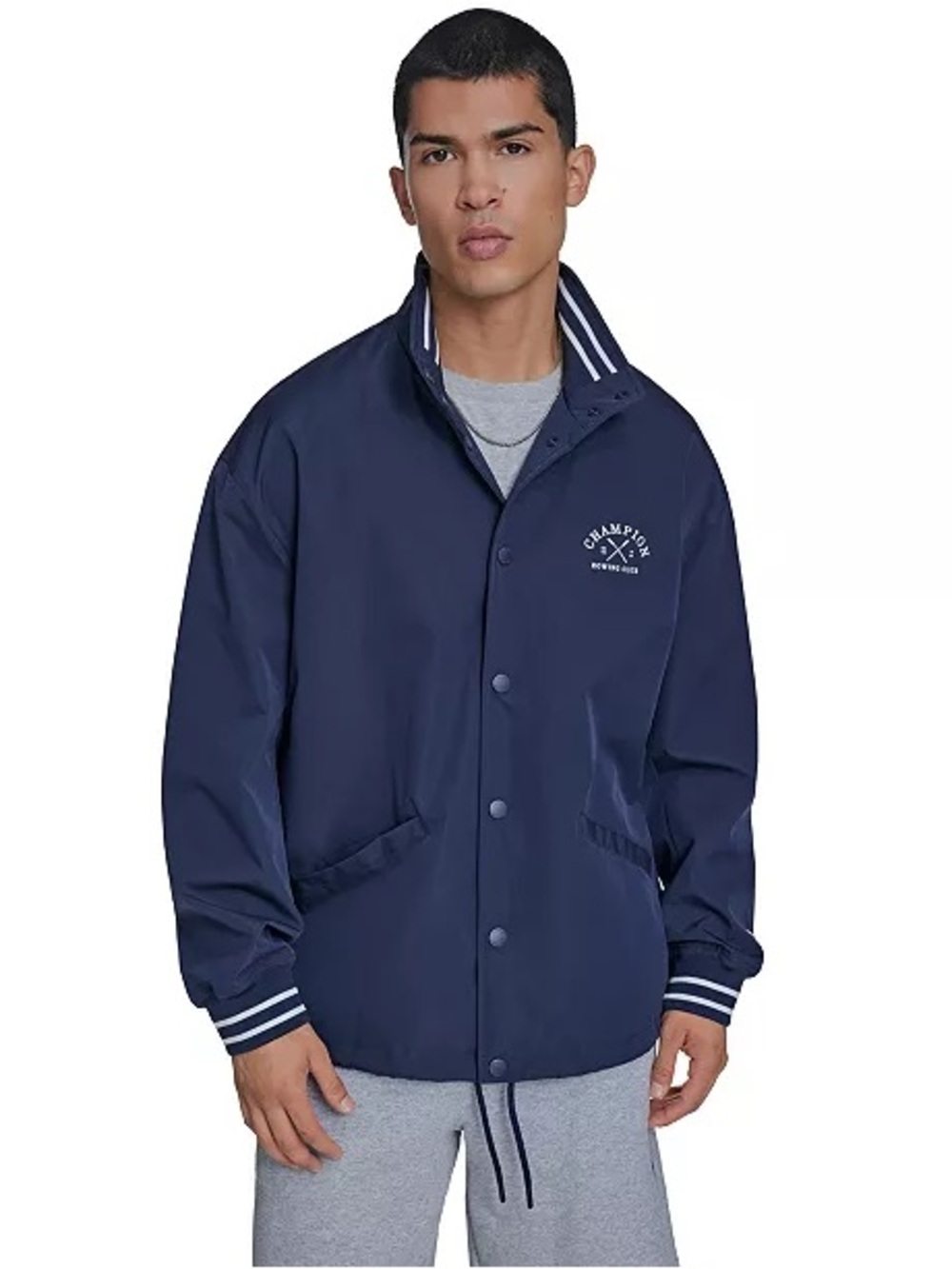 Champion Men's Classic Navy Rowing Club Bomber Jacket